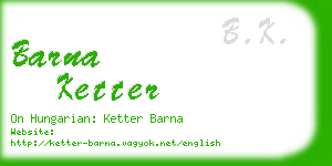 barna ketter business card